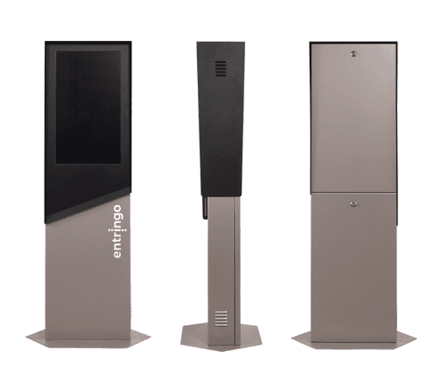 Infoterminal Vorder Seiten Rueckansicht